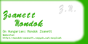 zsanett mondok business card